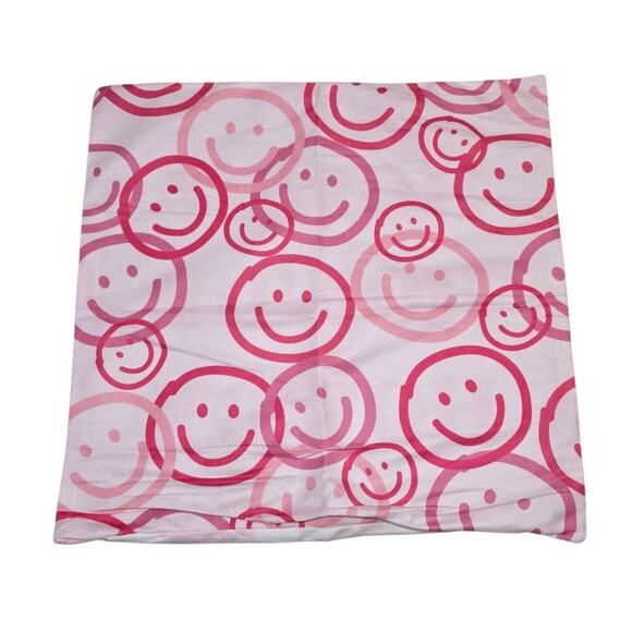 Howdy Howdy Howdy Pink White Lips Smiley Faces Pillow Cover - Picture 2 of 2